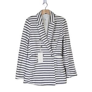 Joie Womens XS Boyfriend Blazer Striped Boucle Oversized Suit Jacket NEW